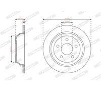 FERODO DDF3093C Disque de frein