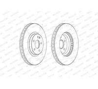 Disque de frein FERODO FCR379A avant, ventilé, 1 pièce