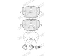 FERODO FDB5543 Kit de plaquettes de frein, frein à disque pour BMW,MINI