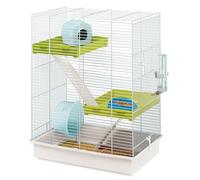 Cage pour hamster 46*29*58 cm - Structure verticale en métal - Accessoires inclus - Blanc - FERPLAST