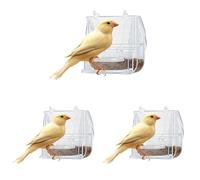 Ferplast 84522724 Pretty 4522 Mangeoire pour Oiseaux - Dimensions : 9 x 9 x 9 cm, Transparent (Lot de 3)