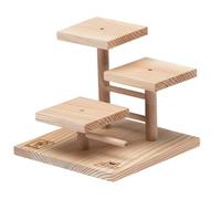 FERPLAST-Accessoire pour maisonnette rongeurs arcade podium coloris beige en bois