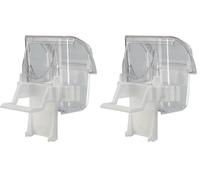 Ferplast Accessoires pour Cages à Oiseaux Mangeoire Canaris FPI 4503 en Plastic, 6,9 x 5,7 x h 7,8 cm. (Lot de 2)