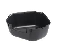 Ferplast Bac à Litière d'angle Grands Chats, en Plastique avec Bords Hauts, Nettoyage Facile et Rapide L 56,5 x l 50 x H 21,5 cm, Noir
