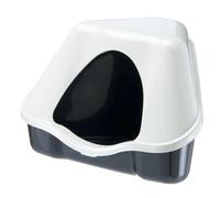 FERPLAST-Bac à litière pour cochons d'inde et petits lapins coloris noir Ferplast Nora - 29 x 28 x 22 cm