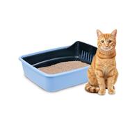 Ferplast Bac Litière pour Chats Ariel 10, bac à litière hygiénique pour Chat avec Tamis Qui élimine la saleté pour Un Nettoyage Facile, 46,5 x 35,5 xh 11,5 cm., Couleurs Assorties