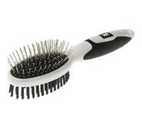 Ferplast Brosse Combinée Poils-épingles en Acier GRO 5762 PREMIUM, pour Chiens et Chats à Poils Courts, Moyens et Longs G