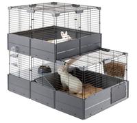 Ferplast Cage à lapins Multipla Double 107,5x72x96,5 cm Noir 442654