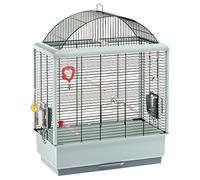 Ferplast Cage à Oiseaux, Canaris, Perruches et Autres Petits Oiseaux PALLADIO 4, livrée avec Accessoires, 59 x 33 x 69 cm, Black