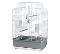 Ferplast Cage à Oiseaux Gala Grande Cage Perruches, Perroquets, Toui, Calopsittes, Accessoires Inclus Mangeoires rotatives Perchoirs, 50 x 30 x h 75,5 cm.