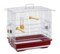 Giusy Cage Pour Oiseaux Rouge Et Blanc