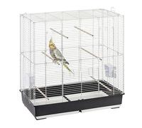 Ferplast Cage à Oiseaux pour perruches calopsittes et perruches ondulées, Grande Cage avec 2 mangeoires rotatives, 6 perchoirs, 2 tiroirs coulissants, 99,5 x 53 x h 108 cm
