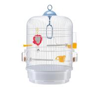 Ferplast Cage à Oiseaux REGINA Cage pour Oiseaux, Canaris, Perruches Ondulées, en Métal, Accessoires inclus Mangeoires rotatives Perchoirs, 32,5 x 32,5 x h 49 cm.