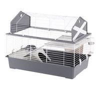 Ferplast Cage Barn 100 pour lapins et petits animaux – 2 étages, toit ouvrant, accessoires inclus
