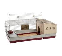 Ferplast Cage Cochon d'Inde Cage Lapin Clapier Rongeurs - Accessoires Inclus - Ouvrant et modulable 142 x 60 x h 50 CM - Krolik 140 Plus