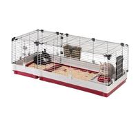 FERPLAST - Cage Cochon d'Inde - Cage Lapin - Maison Lapin - Clapier Lapin - Accessoires Inclus - Ouvrant et modulable 142 x 60 x h 50 CM - Krolik 140