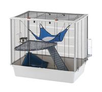 Ferplast Cage confortable pour furets et souris FURAT, montage en plusieurs étapes, accessoires inclus, coins renforcés, rouge, 78 x 48 x h 70 cm