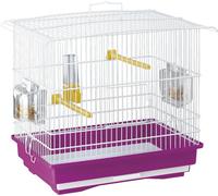 Petite cage oiseaux - 2 mangeoires, 2 perchoirs, 1 abreuvoir - FERPLAST
