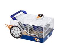 FERPLAST Cage Dragster Blanche, 1 unité, Noir, Medium