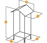 Ferplast Cage et maison pour oiseaux avec toit Nota plastique 56115423