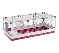 Ferplast Cage Lapins KROLIK 140 Cochons d'Inde, Extension Séparable, Kit de Montage, Accessoires Inclus Bordeaux Bordeaux, Multicolore G