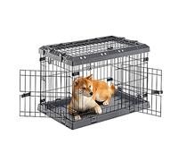 Superior Box pliable pour chiens, avec 2 ou 3 ouvertures. Diverses mesures.. Variante 75 - Mesures: 77 x 51 x h 55 cm - Gris - Gris - Ferplast