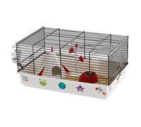 Ferplast Cage pour Hamsters CRICETI 9 Space, Cage en Métal et Plastique Peint, Autocollants et Accessoires Inclus, 46 x 29,5 x h 23 cm.