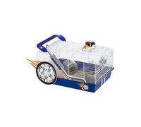 Ferplast cage pour hamsters DRAGSTER, maisonnette pour petits rongeurs, environnement dragster, plastique robuste et métal, accessoires et adhésifs
