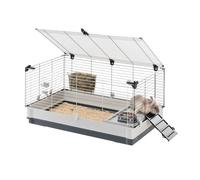 Ferplast Cage pour Lapins, Cochons d'Inde et Petits Animaux KROLIK Large, Maison et Accessoires Inclus