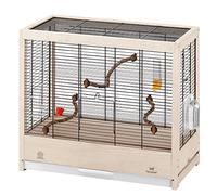 Ferplast Cage pour Oiseaux en Bois FSC Giulietta 4, Cage pour Canaris, Perruches et Oiseaux Exotiques, Accessoires Inclus, 57 x 30 x h 70 cm.