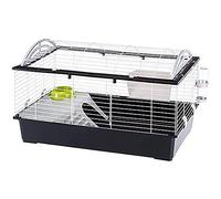 FERPLAST Cage pour Rongeurs CASITA 100 pour Lapins, Cochons d'Inde, en Métal, Accessoires Inclus : Mangeoire, Abreuvoir, Abreuvoir, Maison. 96x57xh56cm