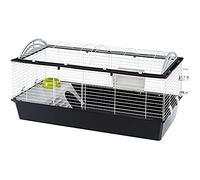 FERPLAST Cage pour Rongeurs CASITA 120 pour Lapins, Cochons d'Inde, Cochons d'Inde, en Métal, Accessoires inclus : Mangeoire, Abreuvoir, Abreuvoir, Maison, Echelle. 119x58xh60cm
