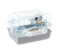 FERPLAST Cage pour Rongeurs DUNA FUN pour Hamsters, Souris, en Plastique et Métal, Accessoires inclus : Mangeoire, Abreuvoir, Maison, Roue, Echelle, Etagères, Jeu de Tubes. 55x47xh37,5cm