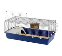 FERPLAST Cage Rongeur Rabbit 120 pour Lapins, Cochons d'Inde, en Métal, Accessoires Inclus : Mangeoire, Abreuvoir, Maison, Gamelle. 118x58.5xh49.5cm