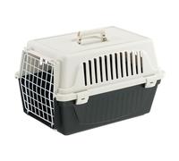 Ferplast Caisse de Transport Chat, Cage de Transport pour Chiens Petits et Chats jusqu'à 5 Kg, Porte en Fer Plastifié, Fentes d'Aération, 32,5 x 48 x h 29 cm, Boite Panier Transport ATLAS 10 EL, Noir