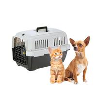 Ferplast Caisse de Transport Chat CLIPPER 1, IATA, Cage de Transport pour Petits Chiens et Chats max 5 Kg, Boite Transport, Voyage Animaux Voiture Avion Train, 50 x 33 x h 32 cm, Porte en Acier