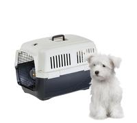 Ferplast Caisse de Transport Chat CLIPPER 3, IATA, Cage de Transport pour Petits Chiens et Chats max 15 Kg, Boite Transport, Voyage Animaux Voiture Avion Train, 64 x 43 x h 43 cm, Porte en Acier