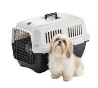 Ferplast Caisse de Transport Chat Clipper 2, IATA, Cage de Transport pour Petits Chiens et Chats Max 8 Kg, Boite Transport, Voyage Animaux Voiture Avion Train, 57 x 37 x h 36 cm, Porte en Acier