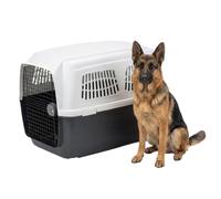 Ferplast Cage de Transport pour Chiens Clipper 7, IATA, Panier Transport Grand Chien Max 60 Kg, Boite Transport, Voyage Animaux Voiture Avion Train, 105 x 75 x h 79 cm, Porte en Acier