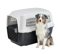 Ferplast Cage de Transport pour Chiens CLIPPER 5, IATA, Panier Transport Chien Moyen Taille max 30 Kg, Boite Transport, Voyage Animaux Voiture Avion Train, 87 x 57 x h 60 cm, Porte en Acier