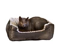 Ferplast Canapé rembourré pour Chiens et Chats Sweetie 45, 48 x 37 x 16 cm, Blanc/Gris