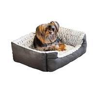 Ferplast Canapé rembourré pour Chiens et Chats Sweetie 55, 55 x 48 x 18 cm, Blanc/Gris