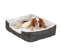 Ferplast Canapé rembourré pour Chiens et Chats Sweetie 70, 74 x 61 x 19 cm, Blanc/Gris