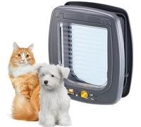 Ferplast Chatiere Chats, Porte Petits Chiens et Chats, Entrée et Sortie Contrôlables à 4 Voies, Proctection Contre Les Courants d'air, Indicateur de Dernier Passage, Swing 9 Chatiere pour Chat Chien