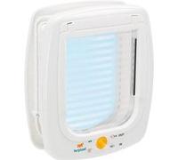 Ferplast Chatiere Chats, Porte Petits Chiens et Chats, Entrée et Sortie 4 Voies, Proctection contre les Courants d'air, Indicateur de Dernier Passage, SWING 9 Chatiere pour Chat Chien, Blanc