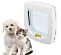 Ferplast Chatiere, Porte pour Chats et Petits Chiens, Installation Universelle, Entrée et Sortie Contrôlables à 2 Voies, Tunnel Partiel, SWING 1 Chatiere pour Chat Chien, Blanc