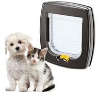 Ferplast Chatière Swing 1 pour chats et petits chiens – universelle, 2 voies, tunnel partiel, marron