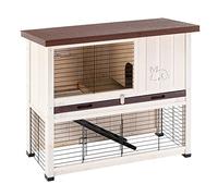 Ferplast Clapier d'extérieur Ranch 100 Basic en Bois FSC, avec Accessoires et Maison de Lapin