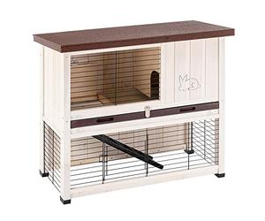 Ferplast Clapier d'extérieur Ranch 100 Basic en Bois FSC, avec Accessoires et Maison de Lapin