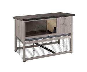 Ferplast Clapier d'extérieur Ranch 120 Basic en Bois FSC, Deux étages, Accessoires Inclus